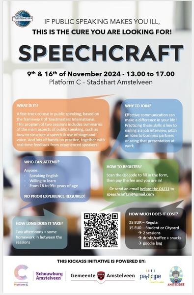 Speechcraft poster for gform